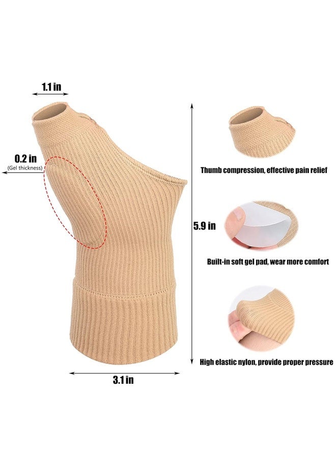 قفازات ضغط للمعصم والإبهام لعلاج التهاب المفاصل، دعامة معصم قابلة للتهوية مع وسادات جل لإصابات الإبهام، كم مريح لمتلازمة النفق الرسغي لتخفيف آلام مفاصل اليد - Image 2